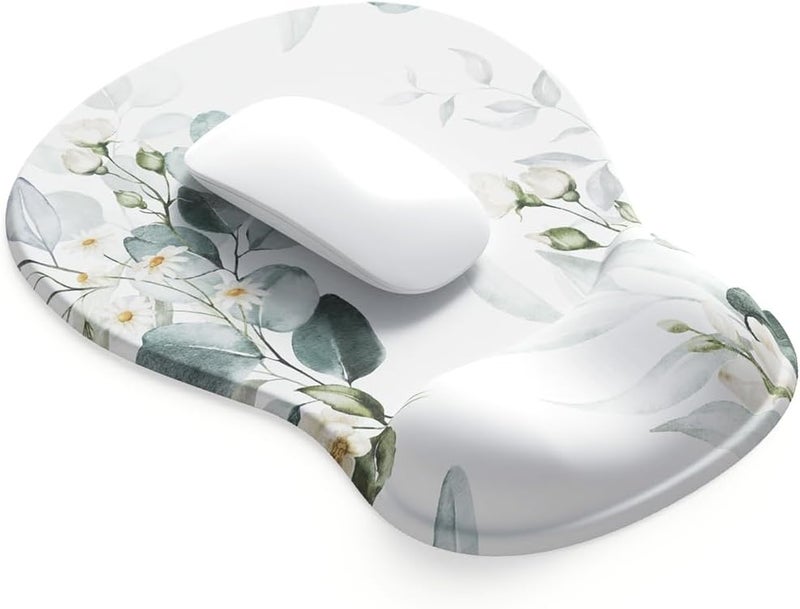 DemonChest ErgoComfort Gel Wrist Rest Mouse Pad-Ergonomic Office Mousepad with Wrist Support-Non-Slip, Design Desk Accessories Mat for Home&Game Decor (08Sage Harmony) - Image 1